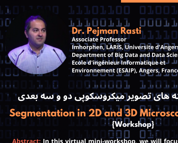 Dr. Pejman Rasti Associate Professor, Universite d'Angers (Department of Big Data and Data Science, Ecole d'ingénieur Informatique et Environnement (ESAIP)), at Angers, France, webinar(mini-workshop) on «Segmentation in 2D and 3D Microscopy Image Stacks»