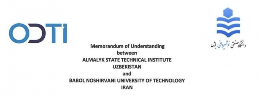 Memorandum of Understanding (MoU) Signed Between Babol Noshirvani University of Technology and Almalyk State Technical Institute, Uzbekistan